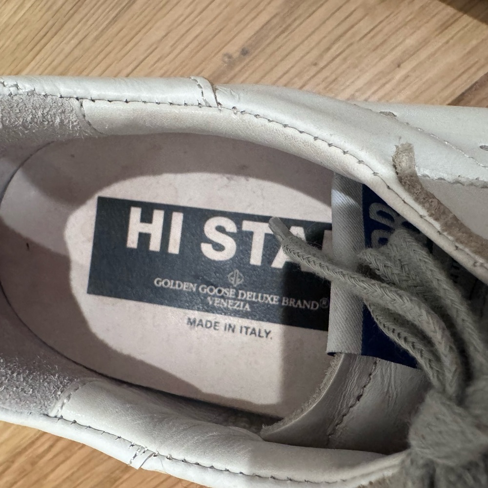 Golden Goose White and Gold Women’s Sneakers - Picture 5 of 11